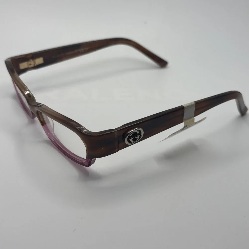 New Gucci GG 3196 YOI Brown Pink Eyeglasses Frames 50-14 130mm Italy #479